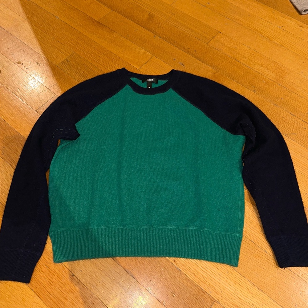 Green and Black Crewneck Sweater